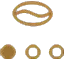 icon of coffee bean with one filled in circles